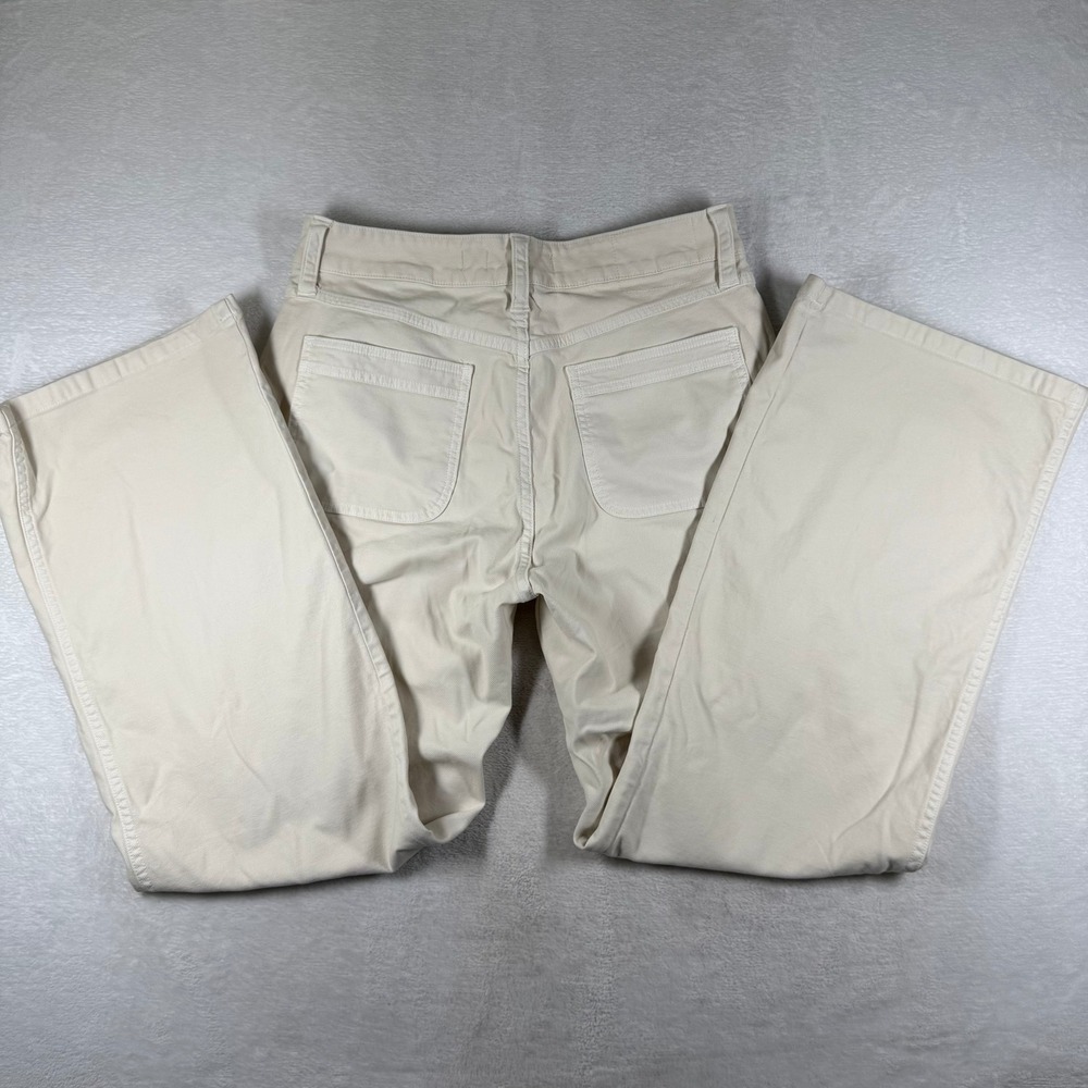 AMO Lois Trouser Wide Leg Carpenter Pants Natural Off-White Size 32 Made in USA